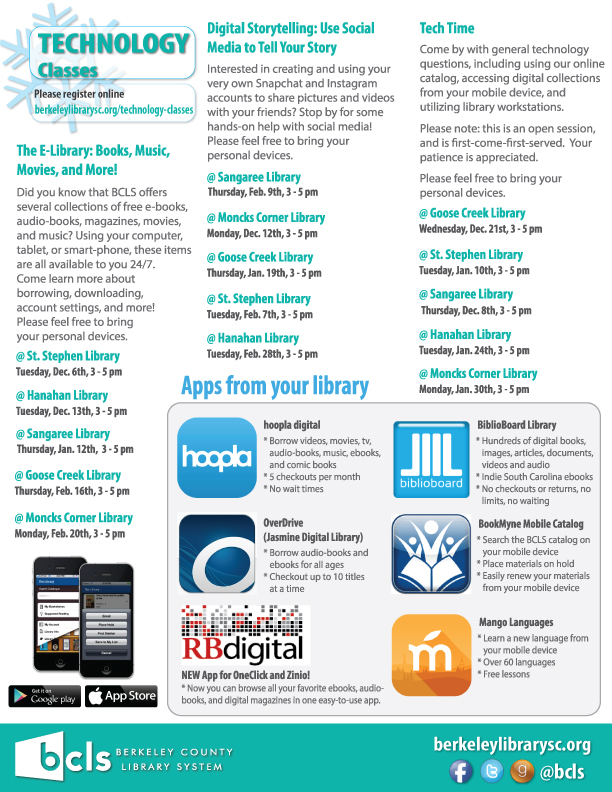 winter 2016 bcls technology class schedule